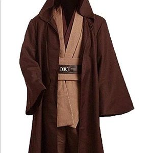 Jedi outfit - tunic hooded robe - Anakin Skywalker brown uniform - medium